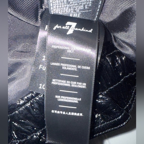 7 For All Man Kind Genuine Black Lamb Bomber Jacket w/removable fur collar NWT - Picture 15 of 16